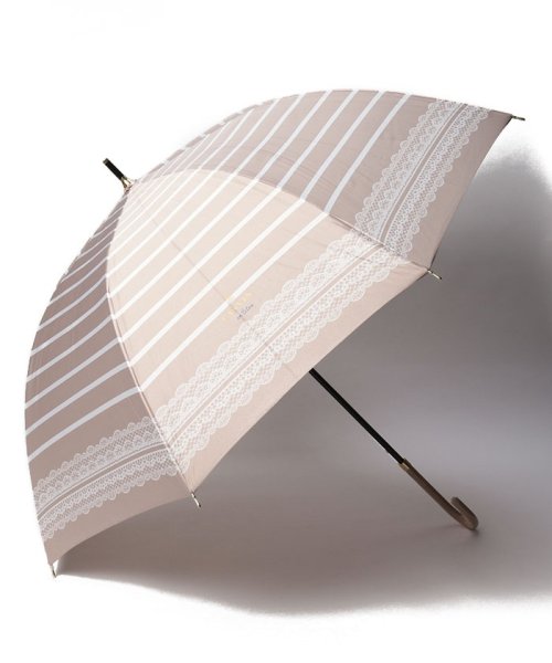 LANVIN en Bleu(umbrella)(ランバンオンブルー（傘）)/傘　サテンボーダー/ベージュ