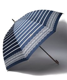LANVIN en Bleu(umbrella)(ランバンオンブルー（傘）)/傘　サテンボーダー/ネイビーブルー