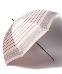 LANVIN en Bleu(umbrella)(ランバンオンブルー（傘）)/傘　サテンボーダー/ピンク