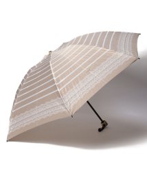 LANVIN en Bleu(umbrella)(ランバンオンブルー（傘）)/折りたたみ傘　サテンボーダー/ベージュ