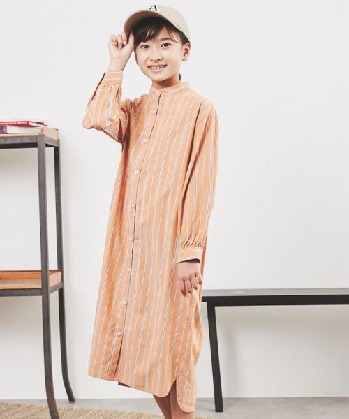 セール Coen キッズ ジュニア バンドカラーシャツワンピース コーエン キッズ Coen Magaseek