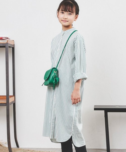 セール Coen キッズ ジュニア バンドカラーシャツワンピース コーエン キッズ Coen Magaseek
