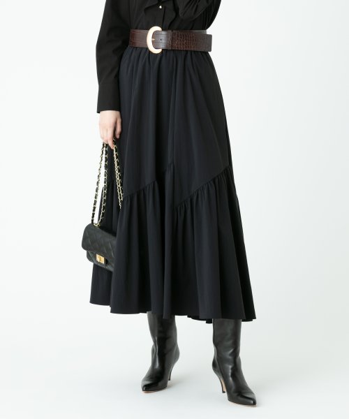 バイヤス切替ギャザースカート 