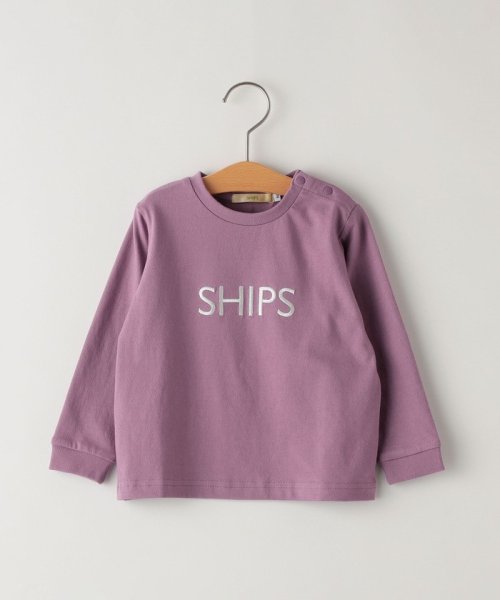 SHIPS KIDS(シップスキッズ)/SHIPS KIDS:80～90cm / SHIPS ロゴ 長袖 TEE/ラベンダー