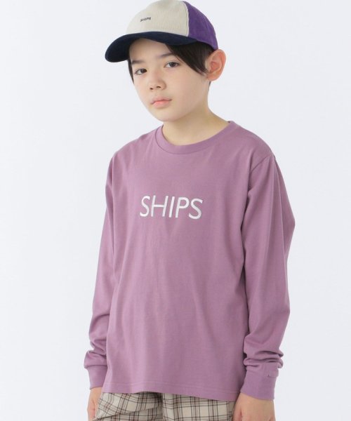 SHIPS KIDS(シップスキッズ)/SHIPS KIDS:145～160cm / SHIPS ロゴ 長袖 TEE/ラベンダー