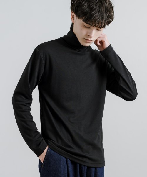 カットソー タートルネック ハイネック メンズ レディース スムース 長袖 Tシャツ ロンt 無地 カジュアル シンプル きれいめ インナー 透けにくい リラッ ロッキーモンロー Rocky Monroe Magaseek