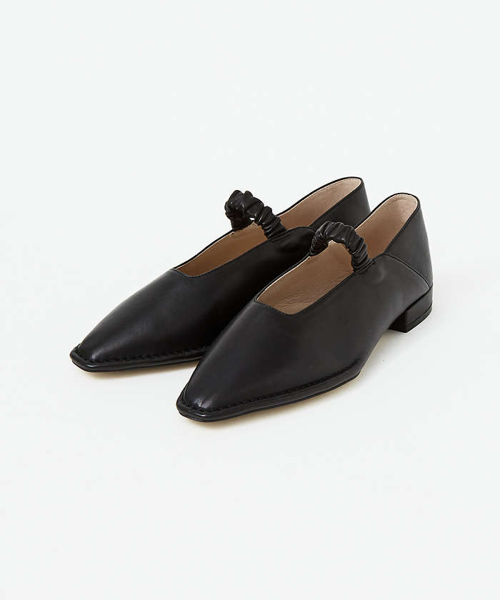 ステッチダウンキャザーベルトバブーシュフラット(504793505)｜阪急