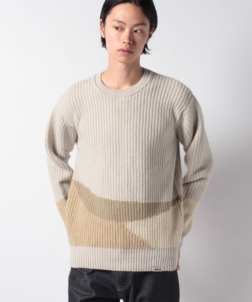 BALR(ボーラー)/ボーラー / トップス / BENJAMIN REGULAR INTARSIA CREWNECK KNIT/ホワイト