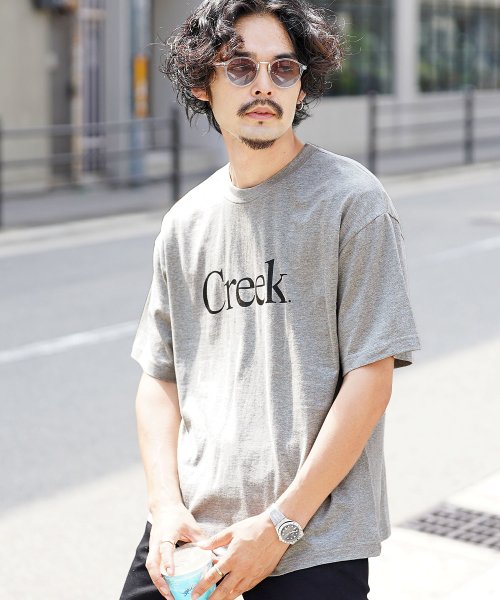 Creekプリントロゴtシャツ Tシャツ メンズ おしゃれ ティーシャツ 半袖 カットソー トップス クルーネック ジギーズショップ Jiggys Shop Magaseek