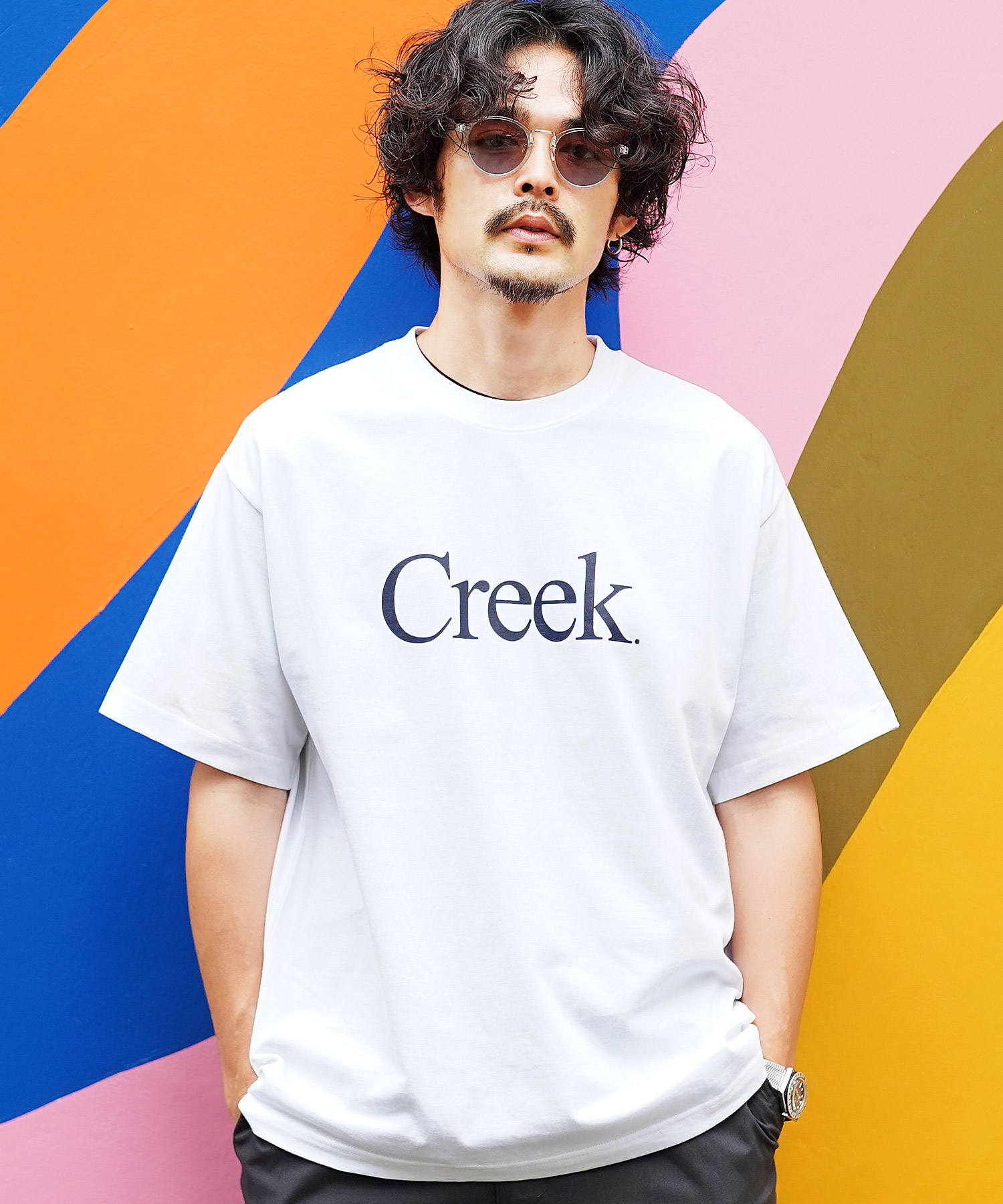 Creek Angler ロゴプリントTシャツ