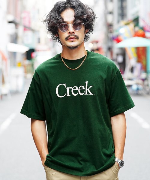 Creekプリントロゴtシャツ Tシャツ メンズ おしゃれ ティーシャツ 半袖 カットソー トップス クルーネック ジギーズショップ Jiggys Shop Magaseek
