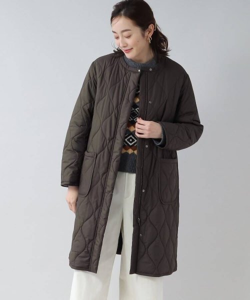 キルティングノーカラーコート アンタイトル Untitled Magaseek