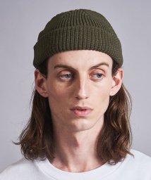 monkey time(モンキータイム)/＜monkey time＞ POLYESTER ACRYLIC AZE SHORT BEANIE/ビーニー/OLIVE