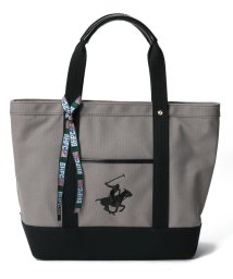 BEVERLY HILLS POLO CLUB(ビバリーヒルズポロクラブ)/【BEVERLY HILLS POLO CLUB】キャンバストートバッグL /グレー×ブラック