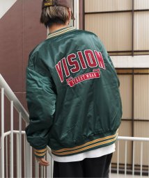 VENCE　EXCHANGE(ヴァンス　エクスチェンジ)/VISION STREET WEAR ビジョンストリートウェア リバーシブルキルティングブルゾン/グリーン