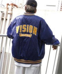 VENCE　EXCHANGE(ヴァンス　エクスチェンジ)/VISION STREET WEAR ビジョンストリートウェア リバーシブルキルティングブルゾン/ネイビー