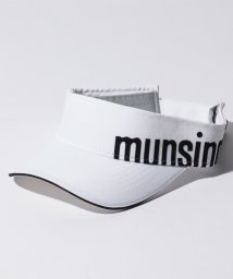 Munsingwear(マンシングウェア)/『ENVOY』ウエーブカット　ロゴデザインサンバイザー/ホワイト