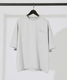 ABAHOUSE(ABAHOUSE)/【Comfortable】変形 切替 半袖 Tシャツ/ライトグレー