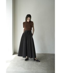 CLANE(クラネ)/SQUARE SLEEVE KNIT TOPS/BROWN