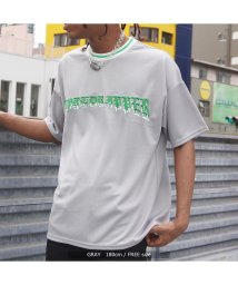 1111clothing(ワンフォークロージング)/別注 tシャツ メンズ メッシュtシャツ レディース ビッグtシャツ メッシュ オーバーサイズ 半袖 ロゴ 刺繍 ゆったり 大きめ クルーネック 白 黒 紺 グ/グレー