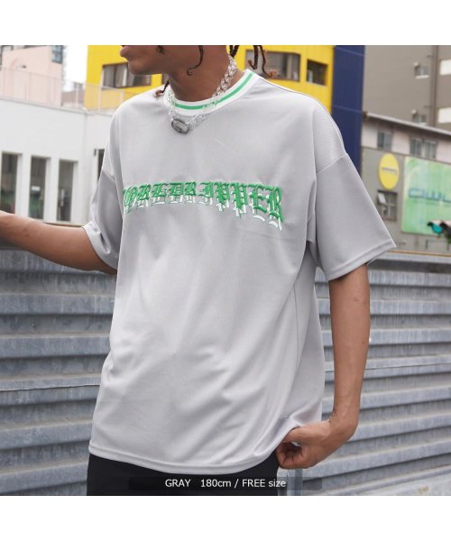 ロゴTシャツ ゆったり グレー Lサイズ  韓国 アートTシャツ