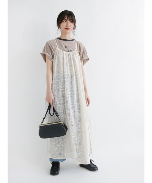 セール 総レースレイヤードキャミワンピース サマンサ モスモス Samansa Mos2 Magaseek