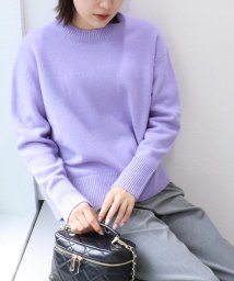 NOLLEY’S(ノーリーズ)/◇【WEB限定】カシミヤブレンドクルーネックプルオーバーニット/ラベンダー