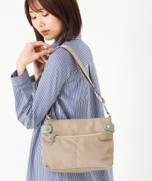 MK MICHEL KLEIN BAG(エムケーミッシェルクランバッグ)/【撥水】ナイロンスクエアミニショルダーバッグ/ベージュ