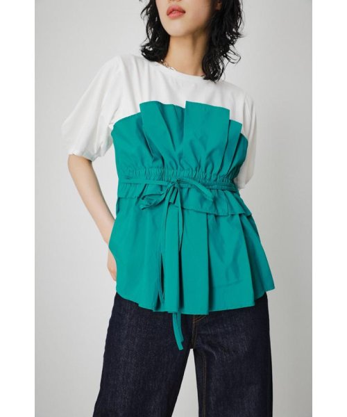 AZUL by moussy(アズールバイマウジー)/BUSTIER LAYERED TOPS II/柄BLU5