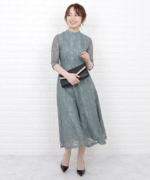 Lace Ladies/七分袖総レースミモレ丈ワンピース・ドレス/502942064