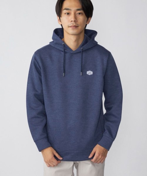 SHIPS MEN(シップス　メン)/*SHIPS: スタイリッシュ ロゴ ワッペン バルキー ポンチ プルオーバー パーカー/ブルー