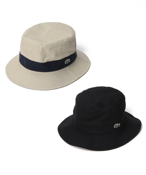 LACOSTE(ラコステ)/【LACOSTE / ラコステ】 ラコステ リバーシブル サファリハット バケットハット ゴルフ 帽子 L3481/ベージュ