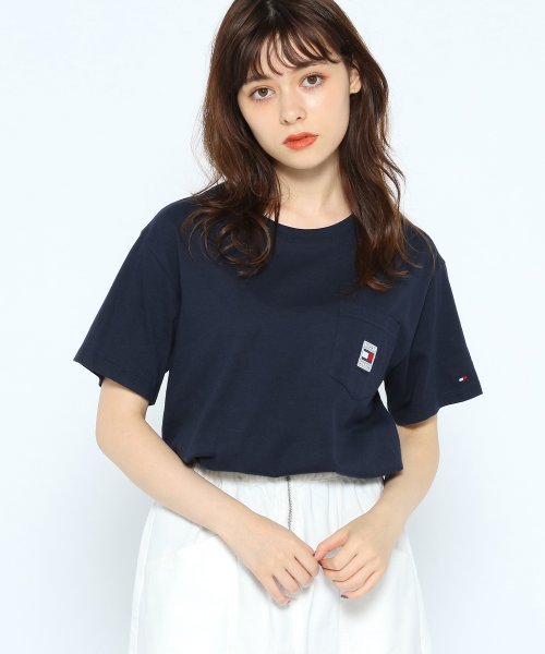 TOMMY HILFIGER(トミーヒルフィガー)/JS PATCH POCKET SS TEE/ネイビー