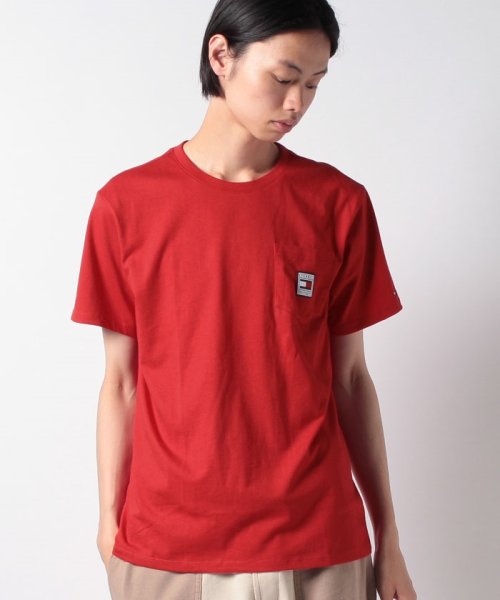 TOMMY HILFIGER(トミーヒルフィガー)/JS PATCH POCKET SS TEE/レッド