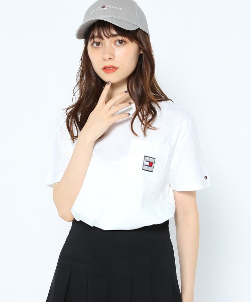 TOMMY HILFIGER(トミーヒルフィガー)/JS PATCH POCKET SS TEE/ホワイト