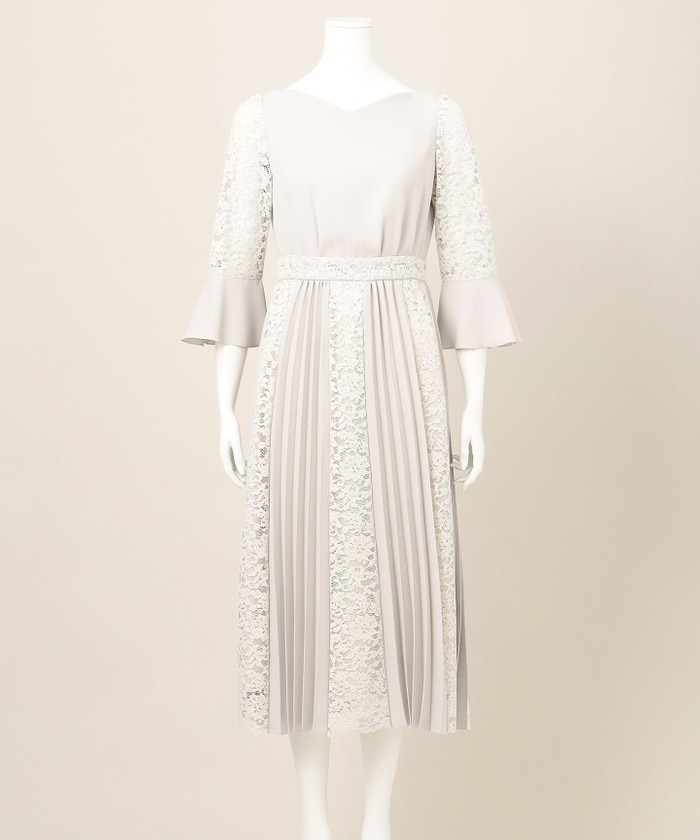 APPLAUDIR】レース コンビ プリーツ ドレス(504888397) | 23区