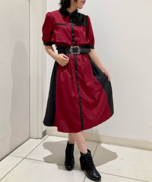 セール バイカラーワンピース アクシーズファム Axes Femme Magaseek