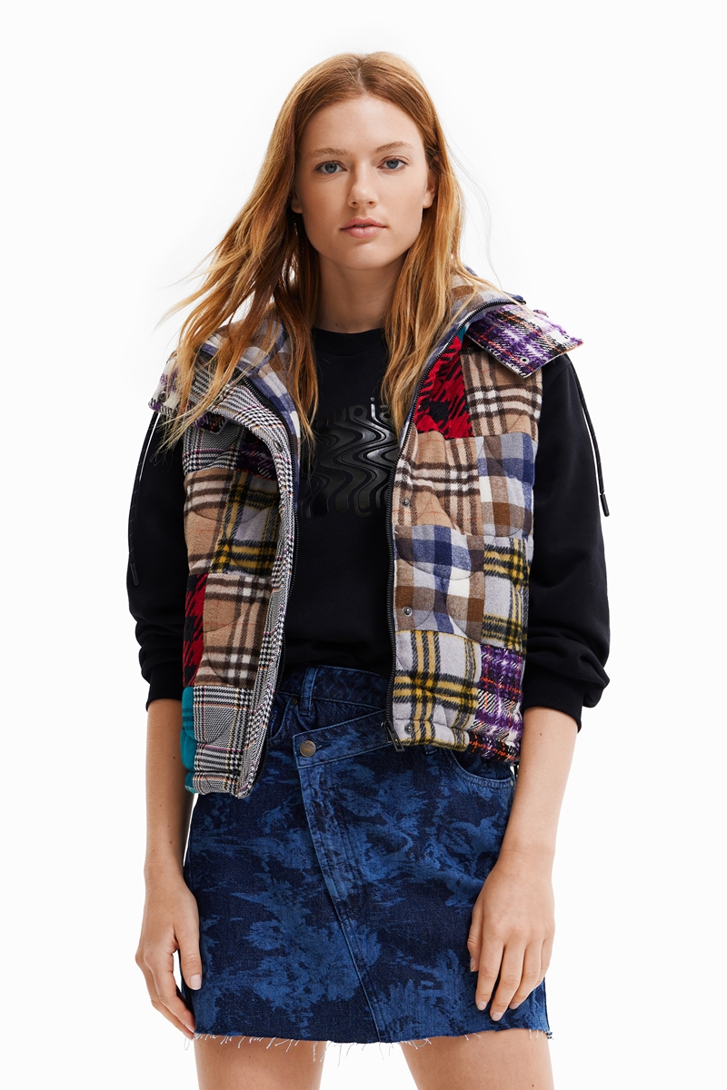 セール】パッチワーク パデッドジレ(504763584) | デシグアル(Desigual