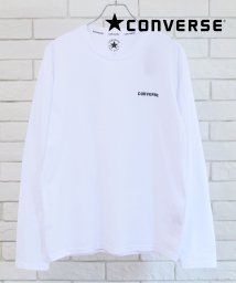 ALWAYS GOOD TIME NEW BASIC STORE(オールウェイグッドタイムニューベーシックストア)/【CONVERSE/コンバース】ワンポイントロゴ刺繍 ロングスリーブTシャツ/ホワイト