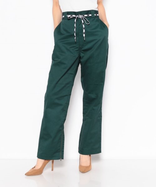 Kastane(カスタネ)/【Kastane】HEM ZIP WORK PANTS/グリーン