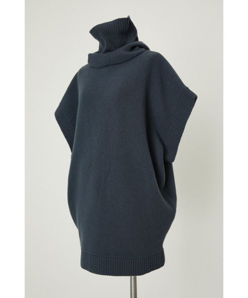 RIM.ARK(リムアーク)/Hood design knit vest/D/BLU