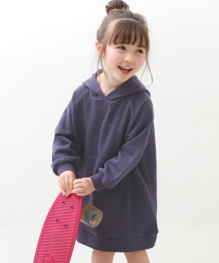 devirock/ガゼットパーカー スウェットワンピース 子供服 キッズ 女の子 長袖ワンピース ワンピース 綿100% 裏毛 吸汗 ボックスシルエット/504887267