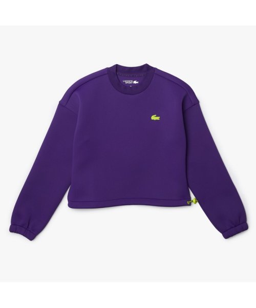 ラコステスポーツ レディース Lacostesports Ladys ワイド ショートテクニカルスウェットプルオーバー Magaseek