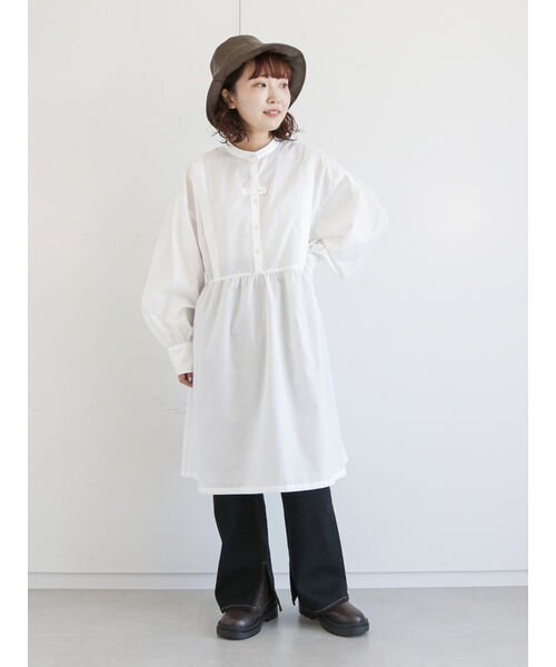 バンドカラーワンピース エヘカソポ Ehka Sopo Magaseek