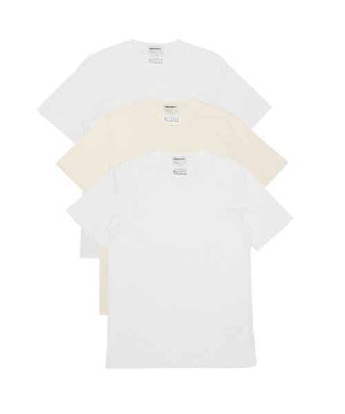 メゾンマルジェラ Tシャツ パックt 半袖カットソー ホワイト ベージュ メンズ レディース Maison Margiela S50gc0673 S メゾンマルジェラ Maison Margiela Magaseek