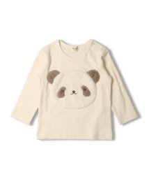 Kids Zoo(キッズズー)/【子供服】 kid´s zoo (キッズズー) ボアパンダ付長袖Ｔシャツ 80cm，90cm W56802/ホワイト