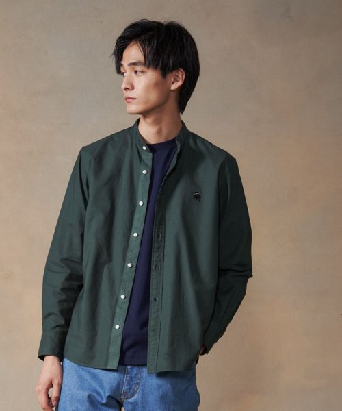 J.PRESS MENS(J．プレス　メンズ)/バックブルバンドカラーシャツ/ダークグリーン系 