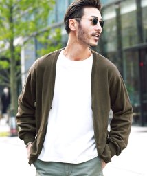 JIGGYS SHOP/コットンカラーニットカーディガン / カーディガン メンズ cardigan ニットカーディガン コットンカーデ 長袖 オフィス ビジネス カジュアル 冷房対策/504279375