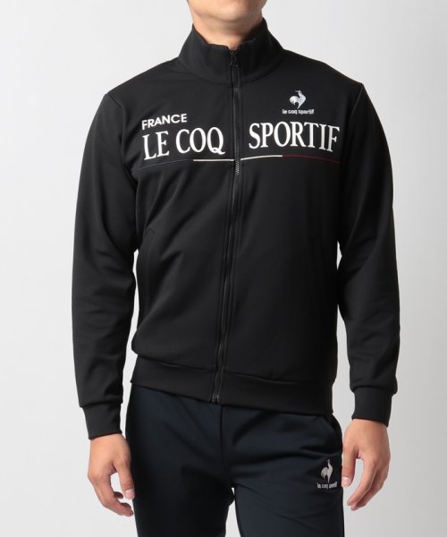 le coq sportif (ルコックスポルティフ)/ヘランカツイルジャージ（裏起毛）【アウトレット】/ブラック×ホワイト