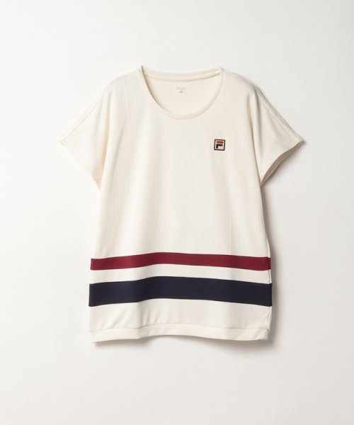 フィラ ゼット レディース Fila Zett Ladies ボーダー切替 Tシャツ Magaseek